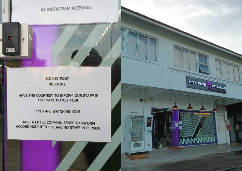 'Have a little common sense': Anytime Fitness at Upper Thomson gets called out over 'harsh' signage