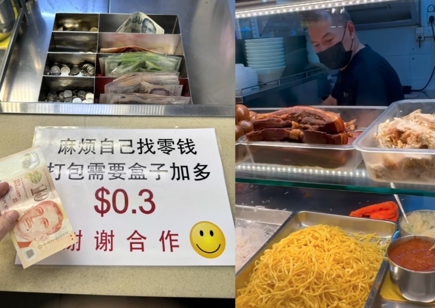 'He doesn't look at the money box': Chinatown hawker earns praise for trusting customers to pay and take their own change