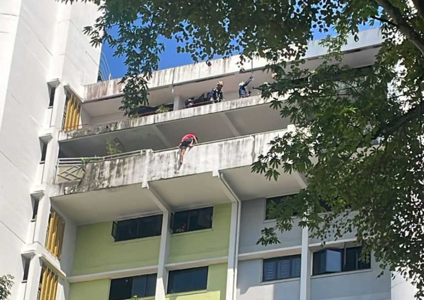 Man climbs over parapet on 11th floor of Bedok block, gets arrested