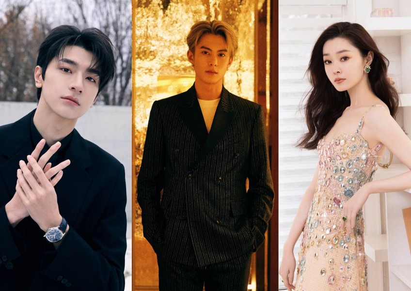 Chinese stars Dylan Wang, Song Yi and Lin Yi spotted in Singapore ahead of award ceremony at MBS