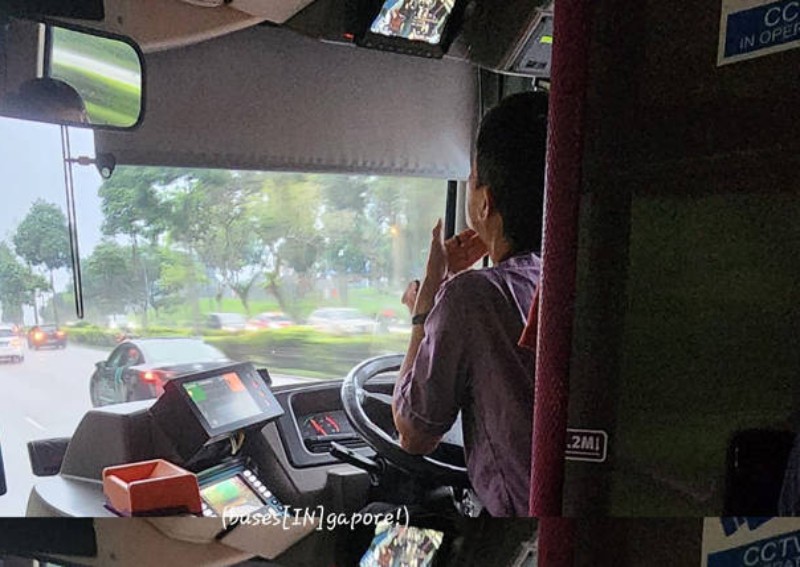 Too itchy? Bus captain seen scratching chin while steering wheel with elbows to be disciplined