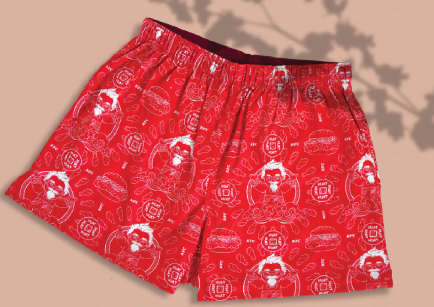 KFC launches limited-edition CNY-themed HuatWear shorts; only 888 pieces available 