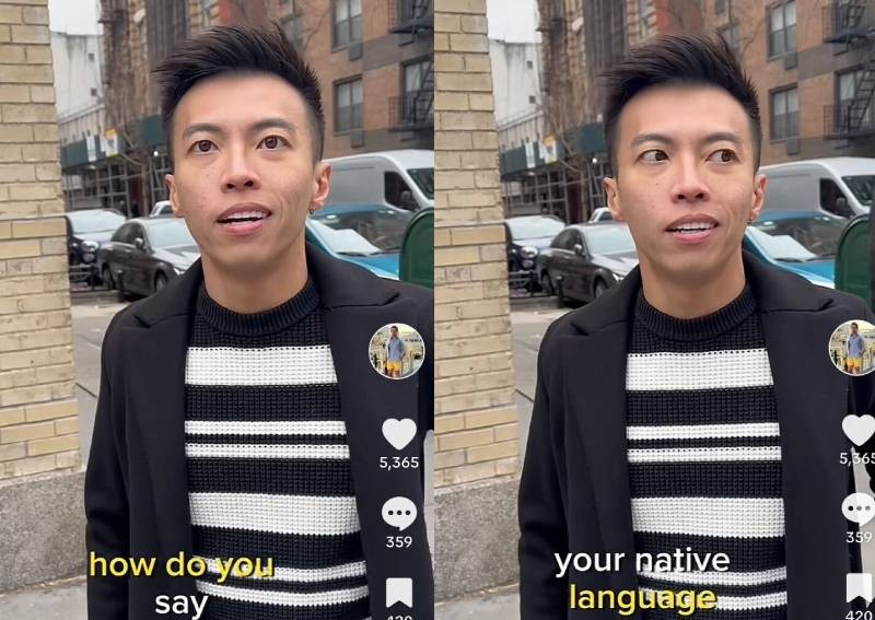 'We speak English': Singaporean responds to US TikToker when asked to say something in 'native language'