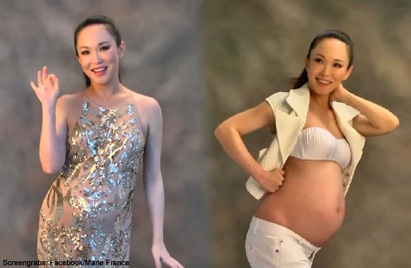 Fann Wong's first reaction to baby's kick: "Finally!"