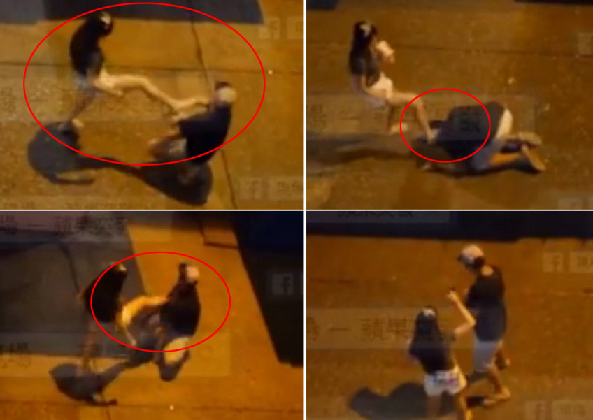 Caught on camera: Man kowtows to GF, but gets his head stomped on