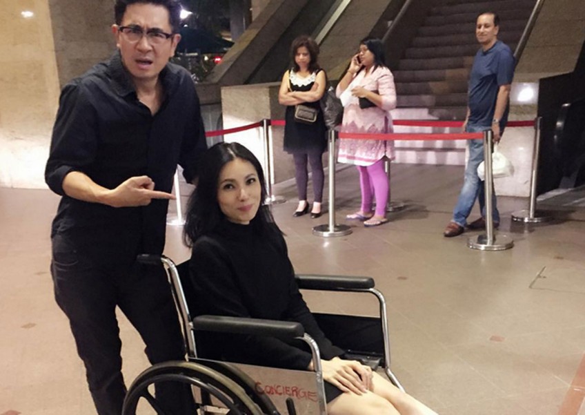 Sharon Au unfazed by ankle injury she sustained on 1st night of LKY musical