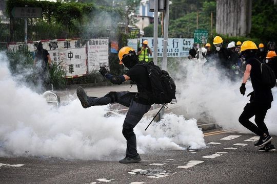 Police and activists clash in Hong Kong street battles