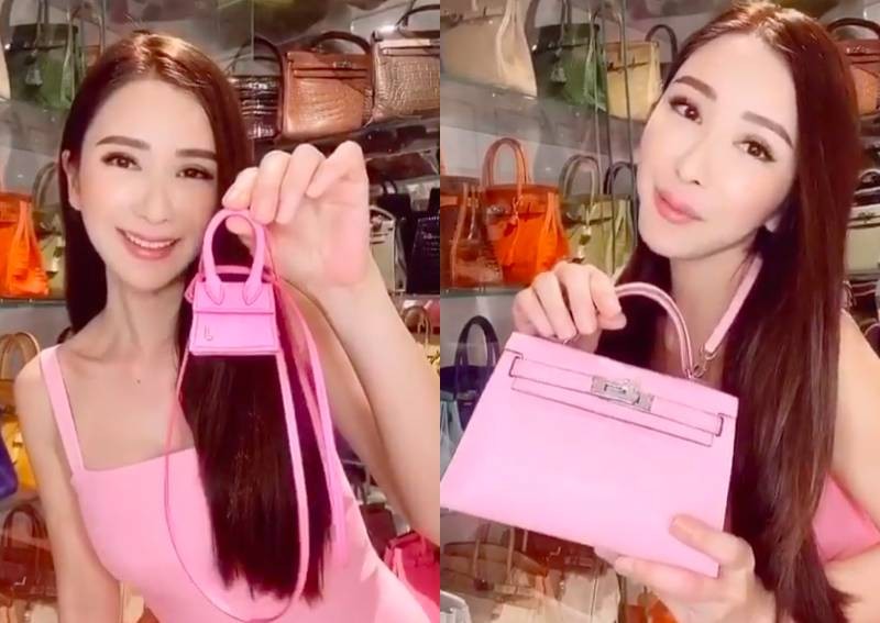 Jamie Chua introduces her collection of luxury pink bags, including a 'useless' one that costs $12,500