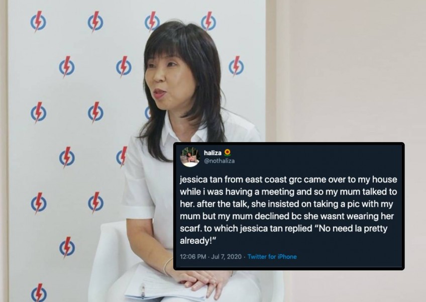 GE2020: Muslim resident calls out PAP's Jessica Tan for insisting on photo with mother without her headscarf