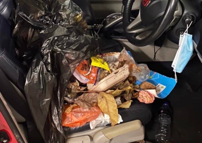 You're in my spot: Malaysian trashes neighbour's car, filling it with garbage
