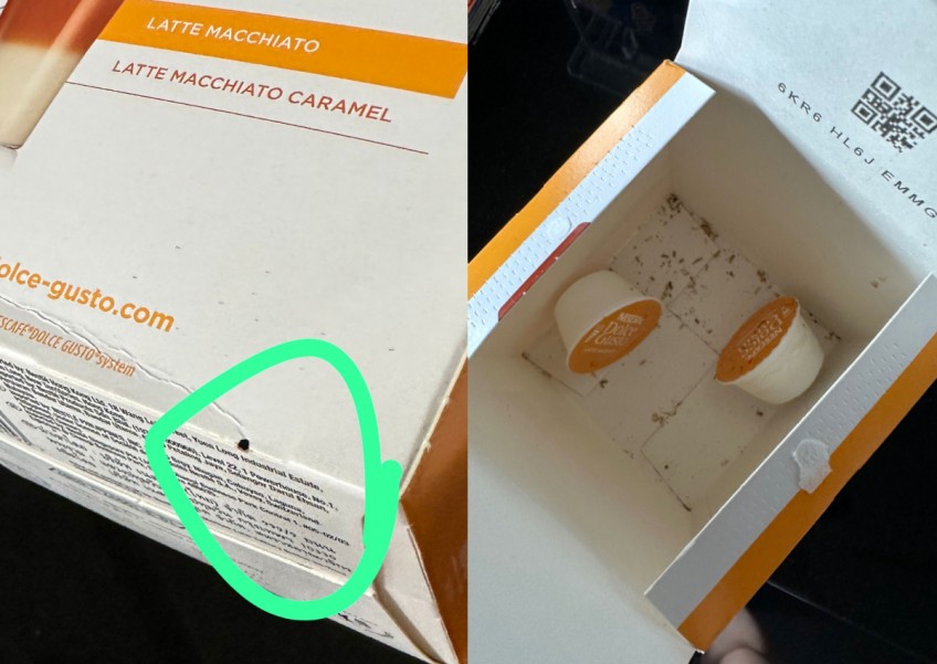 Woman disgusted to find 'half alive' worms in Nestle coffee capsules from Lazada