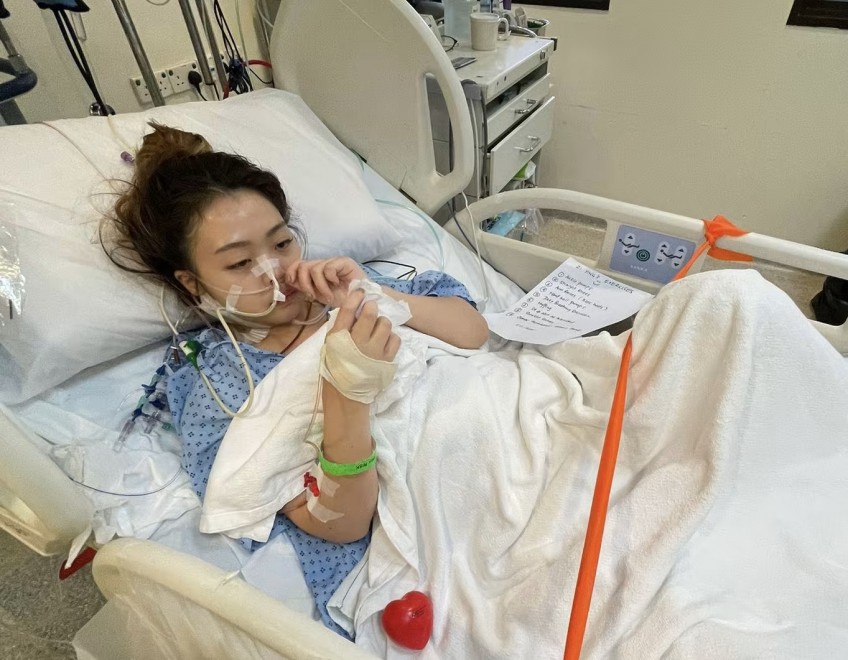Woman, 24, spends 22 days in hospital fighting for her life after sudden heart failure