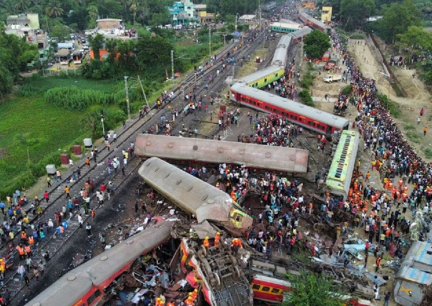Deadly rail crash in India caused by faulty signal connections made during repair