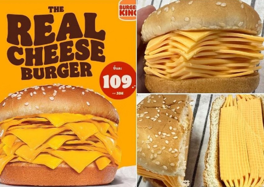 Say cheese! Burger King Thailand launches burger with 20 layers of cheese
