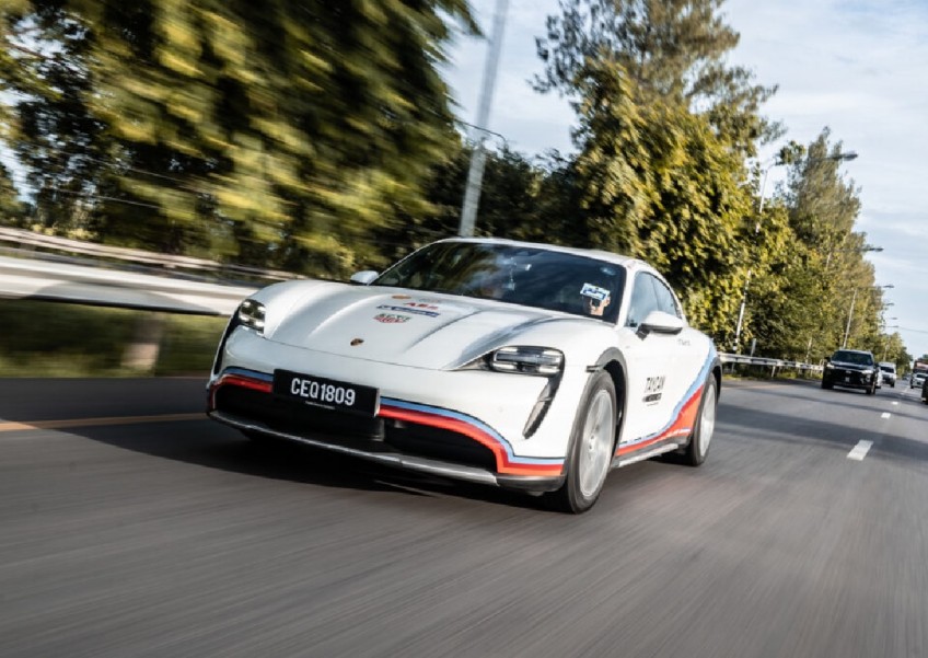 A Porsche Taycan makes a record run from Thailand to Singapore