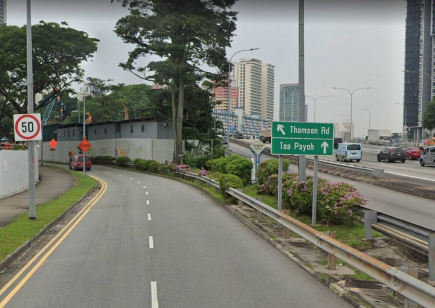 Slip road towards Thomson Road from PIE Exit 17D to be rerouted for North-South Corridor works
