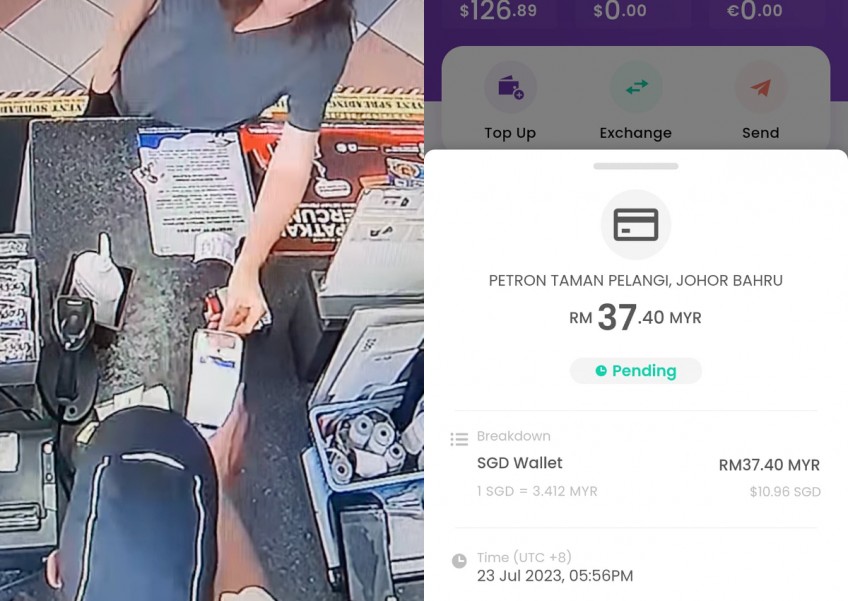 Man calls out Singapore car driver for using his YouTrip card at JB petrol station