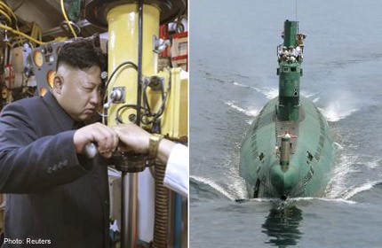 North Korean leader visits naval unit and submarine