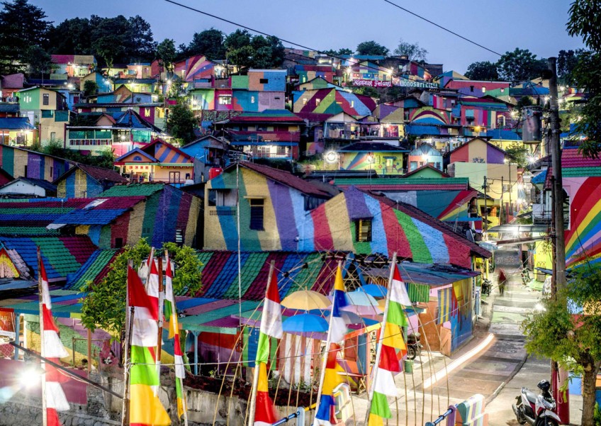Indonesian 'rainbow village' is internet sensation