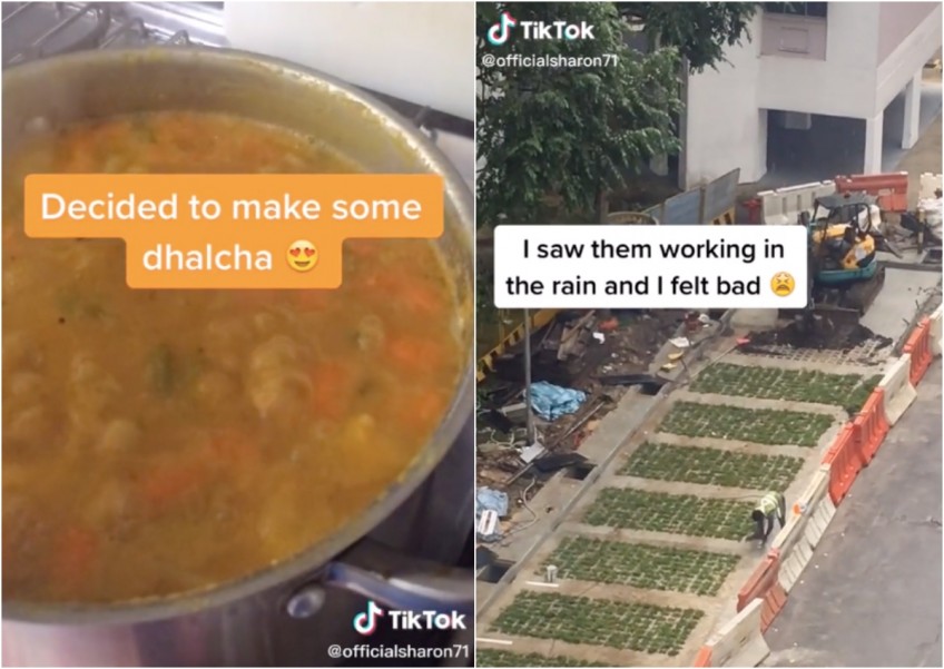 This made my day: TikToker whips up hot meals for migrant workers working in the rain