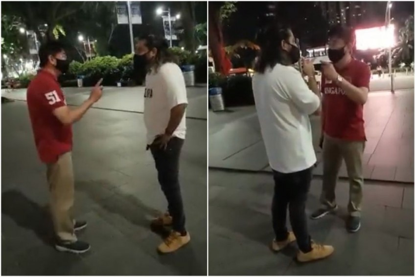 Man makes racist remarks to interracial couple in viral video; Shanmugam says incident is 'very worrying'