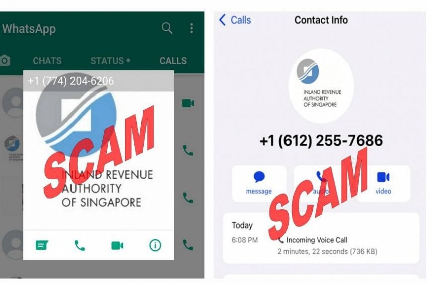 WhatsApp call from Iras? It could be from a scammer, warns tax authority