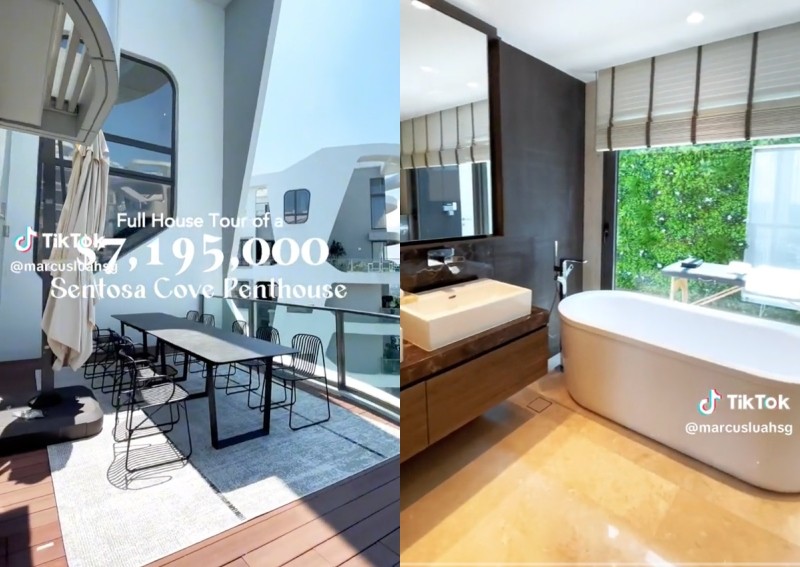 This video tour of a $7.2m Sentosa Cove penthouse gets netizens asking 'can use CDC voucher?'
