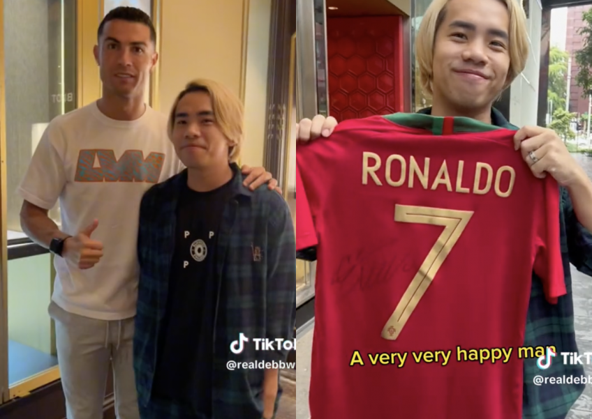 'I'm starstruck': Tan Jianhao meets Cristiano Ronaldo as surprise birthday gift from wife