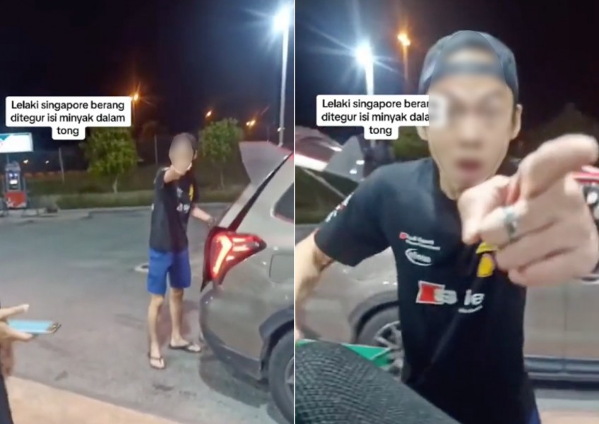 Singaporeans caught filling container with Ron95 in JB petrol station confronted by angry local