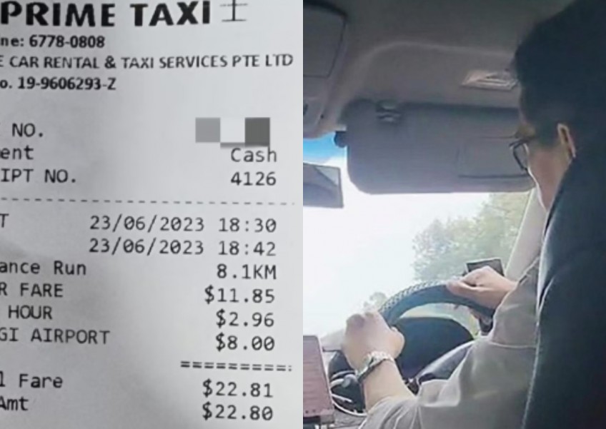Woman says cabby's reckless driving made her ill after ride from Changi Airport