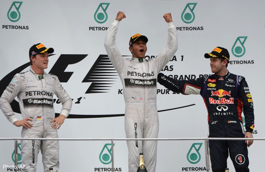 Formula One: Hamilton wins Malaysian Grand Prix