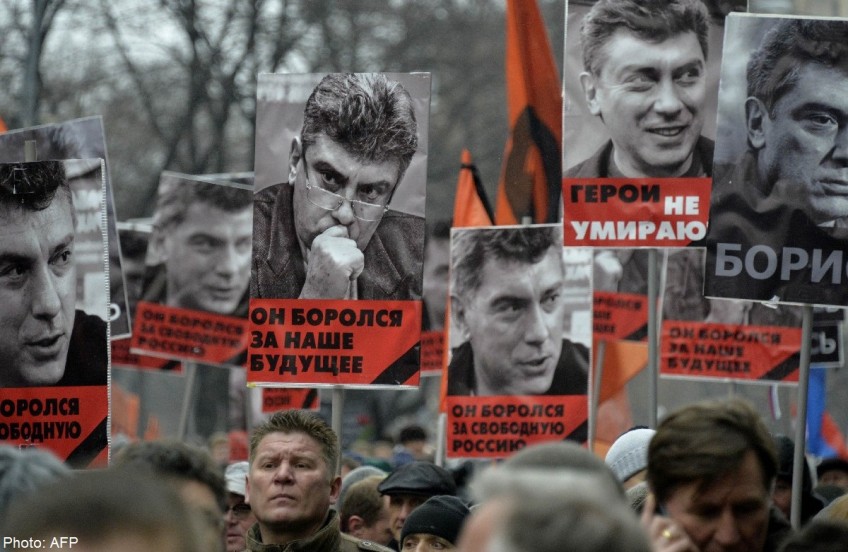 "I am not afraid": Thousands of Russians march in memory of murdered Putin critic Nemtsov