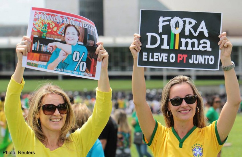 Over 1 million Brazilians protest President Rousseff, economy, corruption
