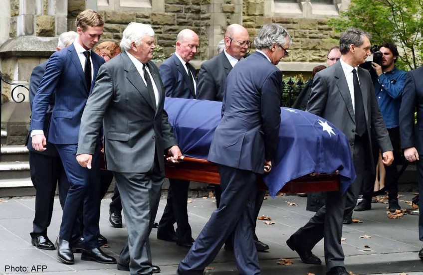 Australia bids farewell to ex-PM Malcolm Fraser at state funeral