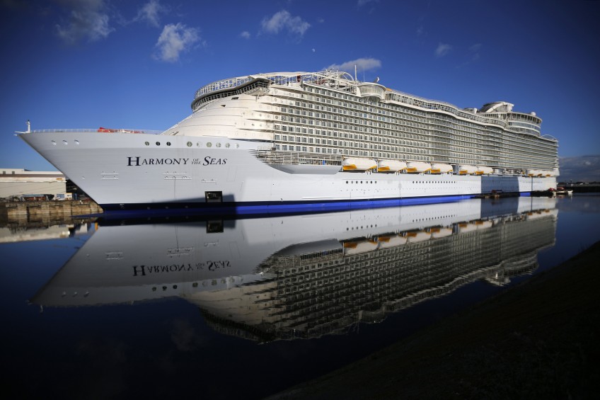 World's largest cruise ship, Harmony of the Seas, sets sail on first sea trial