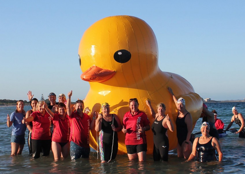 This giant duck went out to play, sparking frantic search
