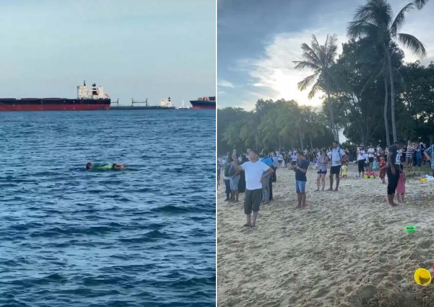 Grandfather and boy swept out to sea during high tide at East Coast Park