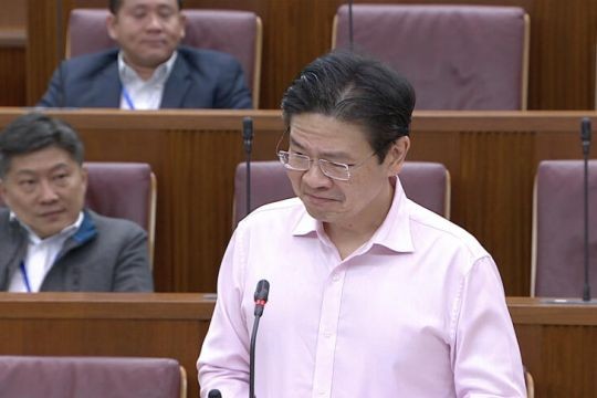 Coronavirus task force chief Lawrence Wong weeps in Parliament