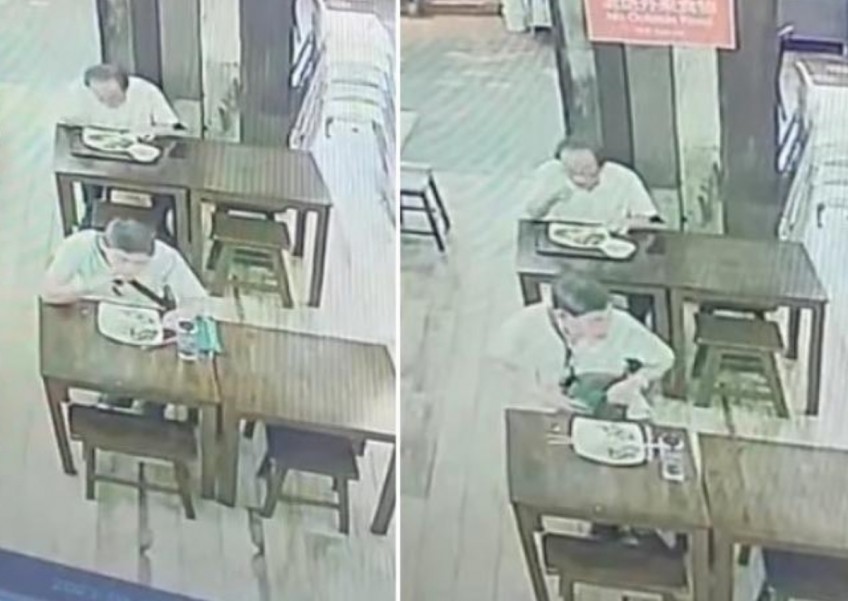 Woman loses purse at Jurong Point food court, spots culprit on CCTV footage