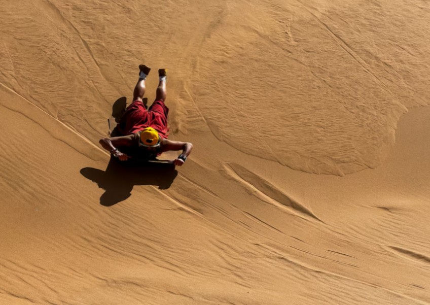 Sandboarding makes a post-Covid comeback in Namibia desert town