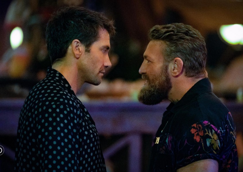 Jake Gyllenhaal gets clocked in the face by Conor McGregor on set of Road House