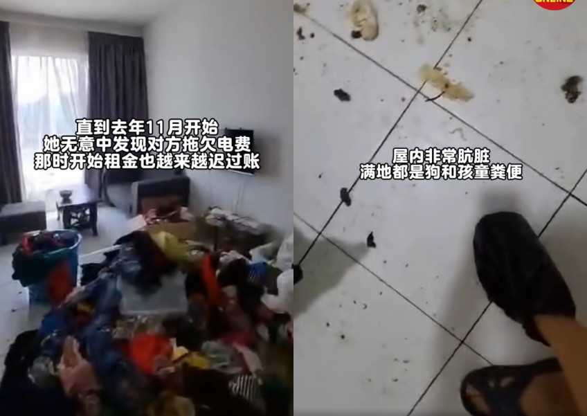'Faeces all over the floor': Tenant goes missing, leaves landlord's Malaysian home in disarray