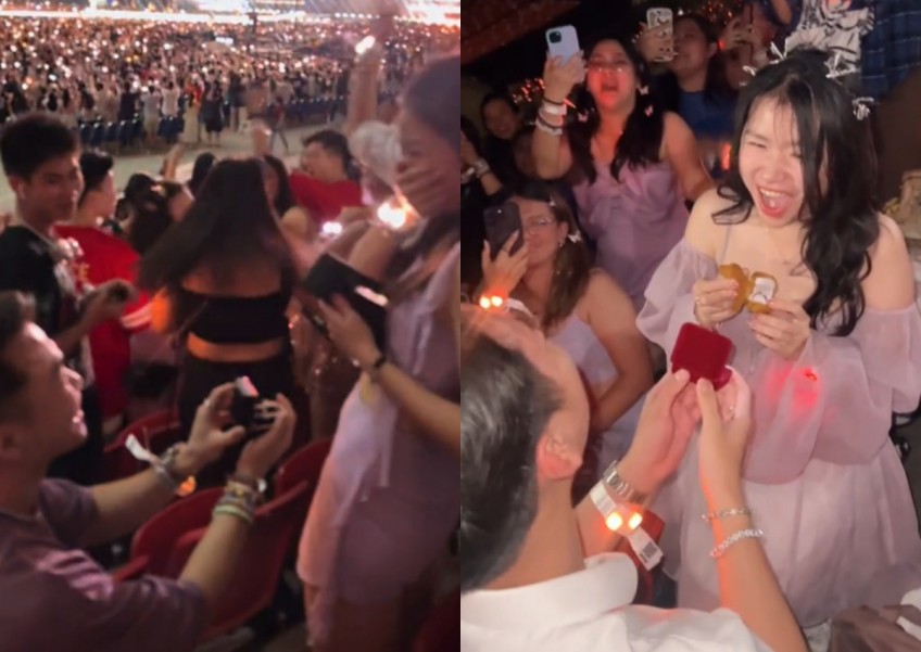 From Love Story to Champagne Problems, fans celebrate marriage proposals at Taylor Swift's Singapore concerts