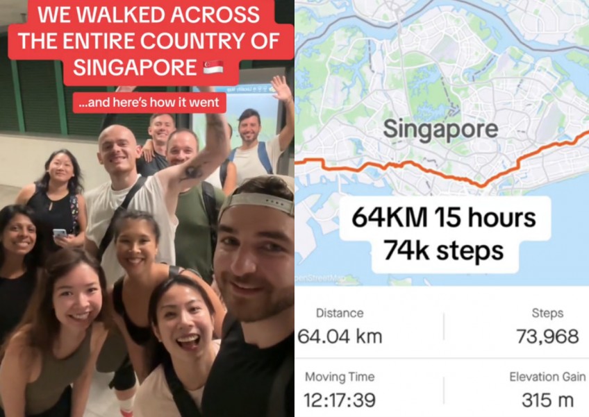 From Tuas to Changi in 15 hours: Group of friends journey across Singapore on foot 