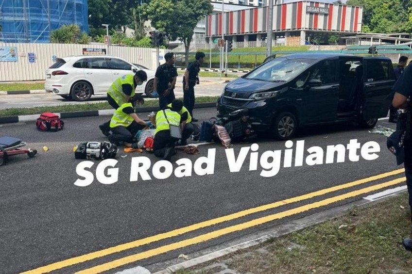 Elderly PMA rider taken to hospital after accident in Bukit Panjang, driver arrested