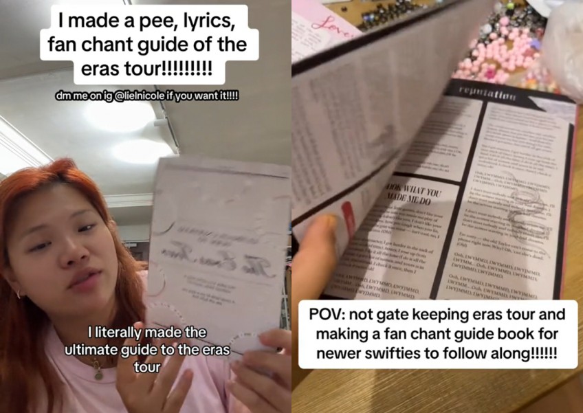 Ethical or not? Influencer's sale of lyric guide for Taylor Swift's concerts divides netizens