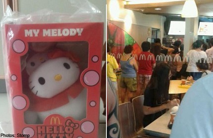 Queues for Hello Kitty plush toy are back at McDonald's with release of new design