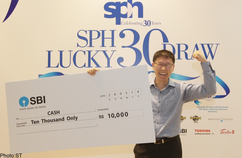 ST reader walks away $10,000 richer in SPH draw 