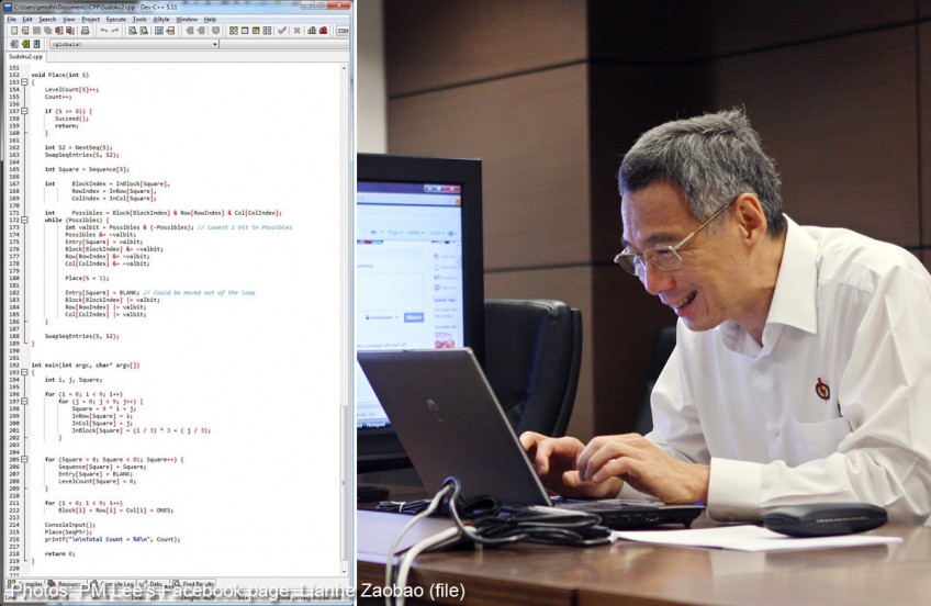 PM Lee shows off coding skill, and captures the world's imagination