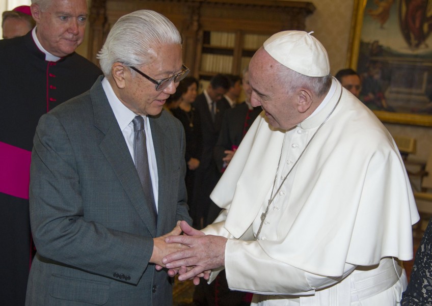 President Tony Tan, Pope discuss inter-faith harmony